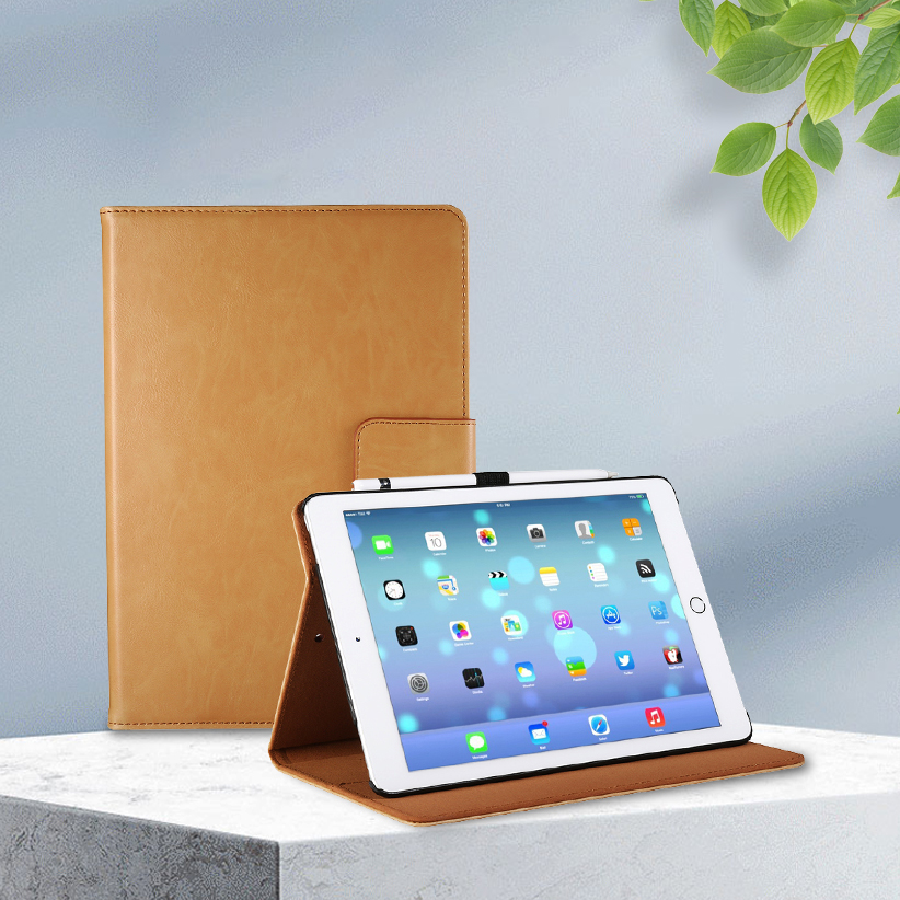 Case for iPad Air 11" M2 2024, Premium PU Leather Folio Stand Cover with Hand Strap, Auto Wake/Sleep,Multiple Viewing Angles